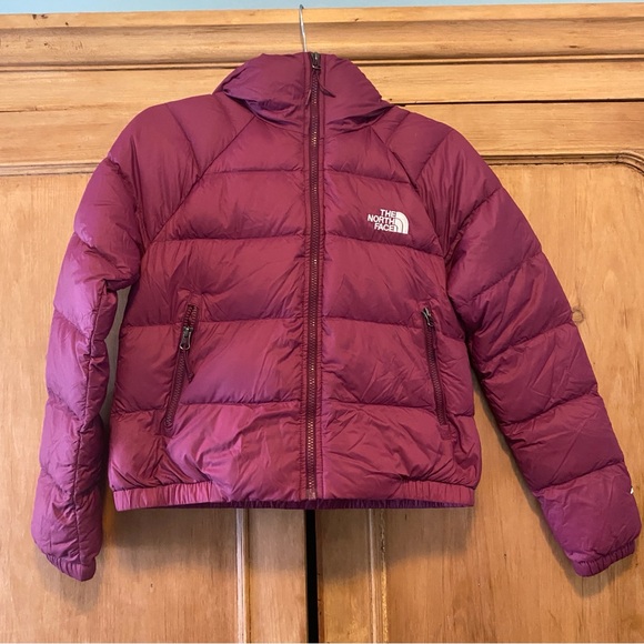 The North Face Women’s Magenta/Pink 600 Hydrenalite Hooded Cropped Puffer Jacket - Picture 1 of 6